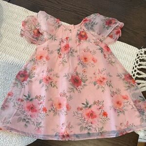 NWOT NEXT Pink Floral Toddler Dress size 3-4 years